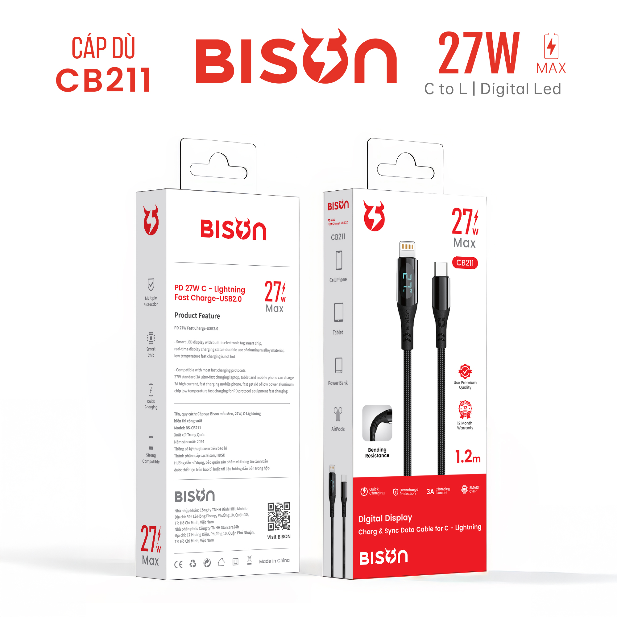 Cap du Bison 27W digital Led CB211 (1)