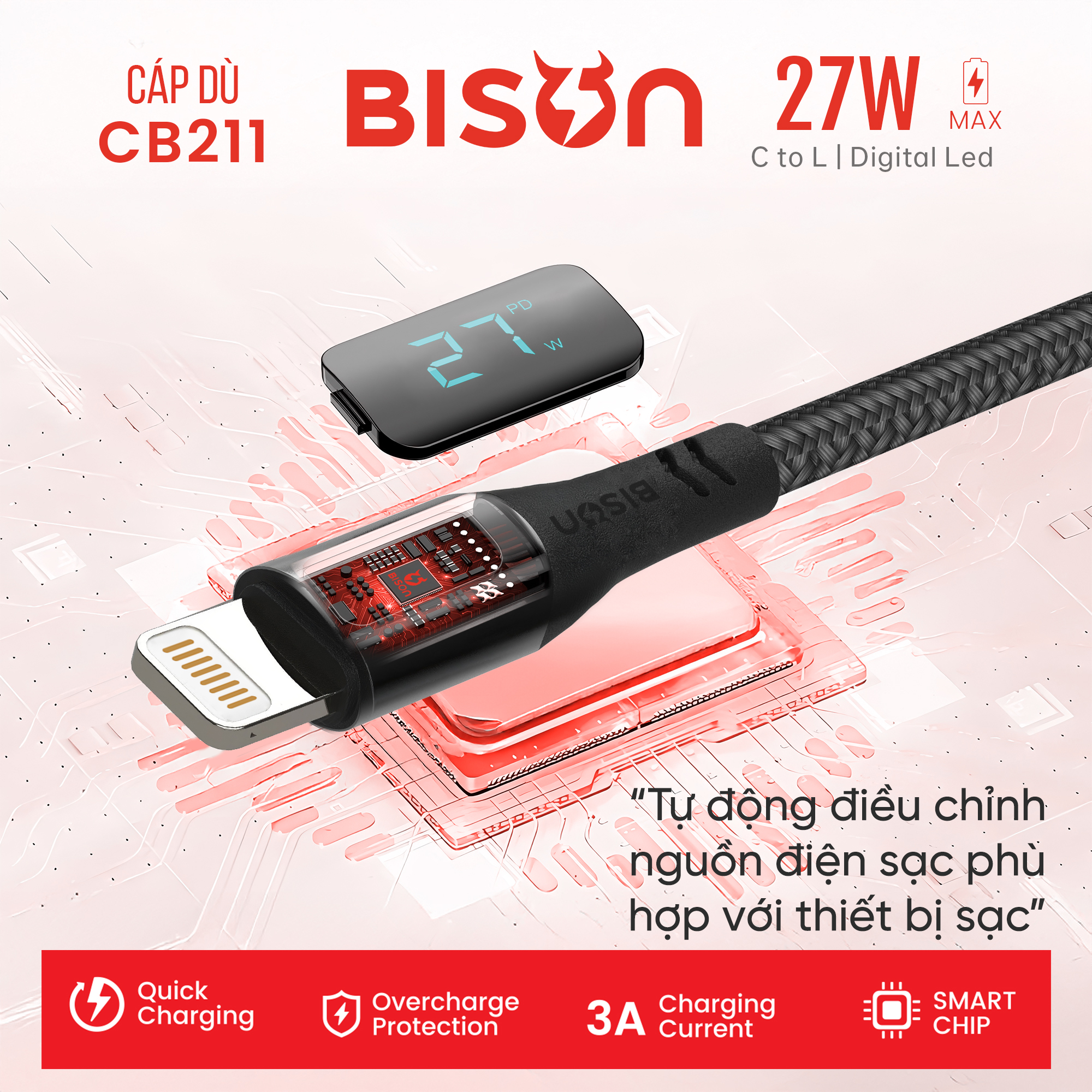 Cap du Bison 27W digital Led CB211 (5)