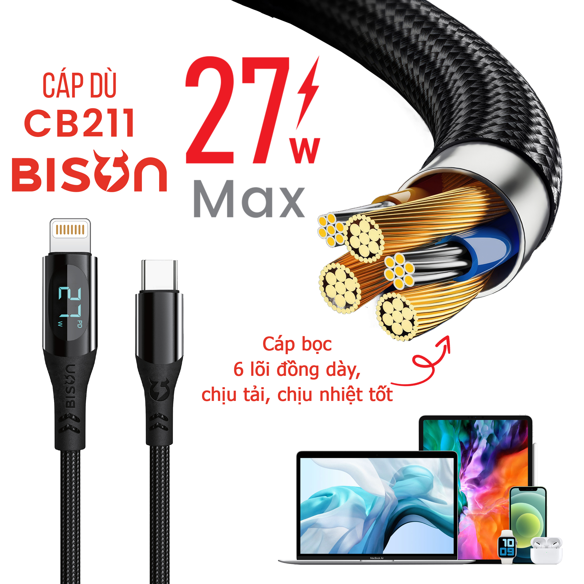 Cap du Bison 27W digital Led CB211 (6)