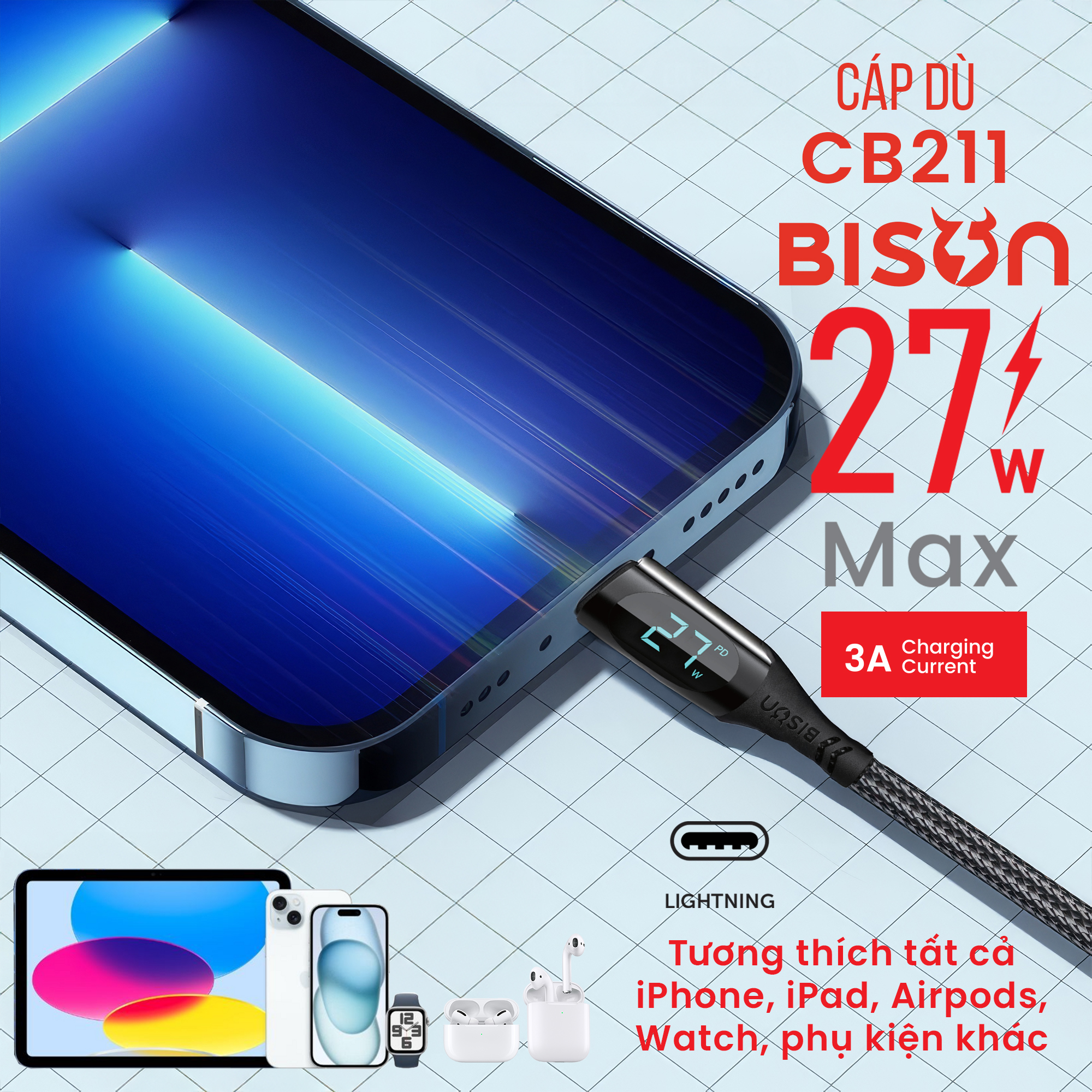Cap du Bison 27W digital Led CB211 (7)
