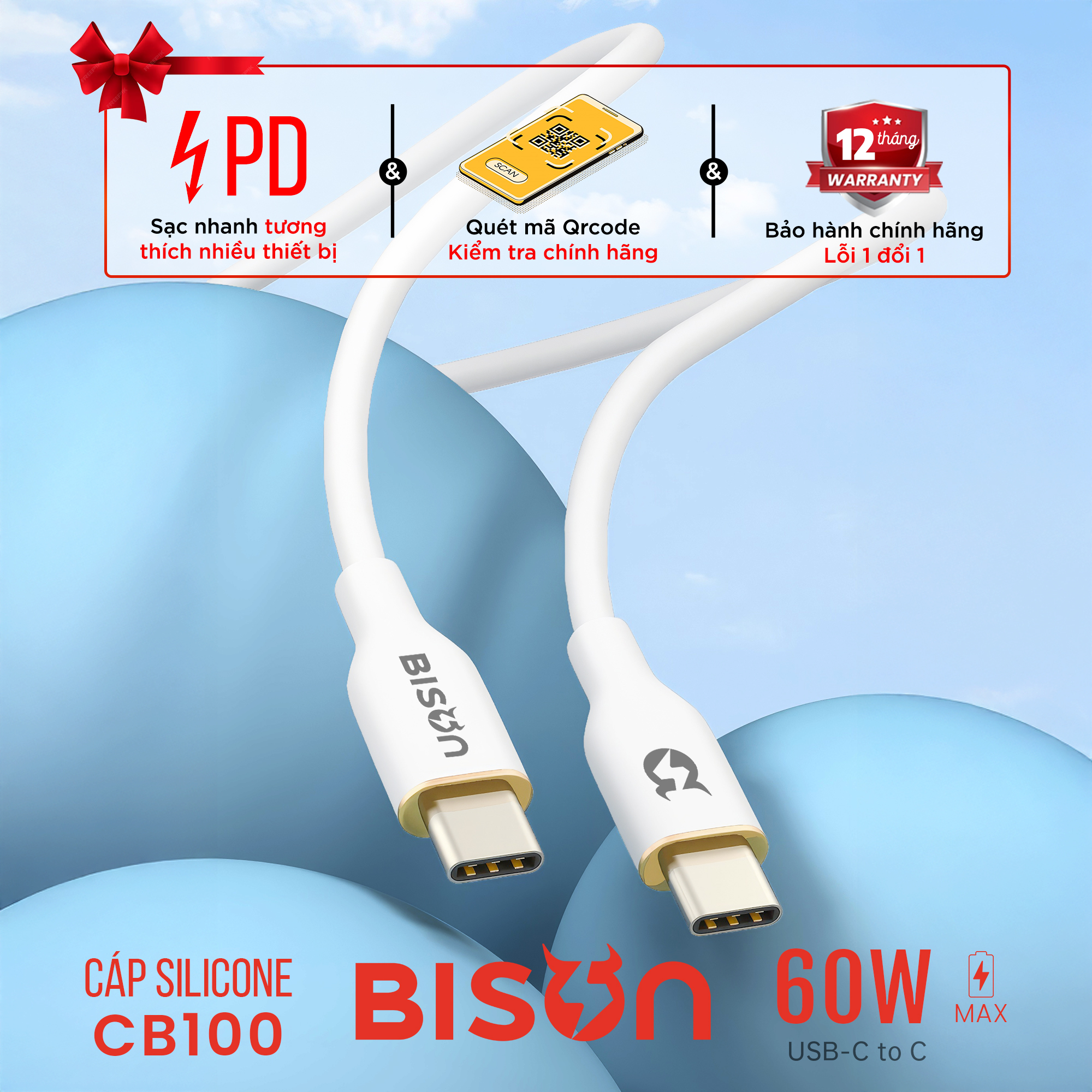 Cap silicone Bison 60W C to C CB100 (9)