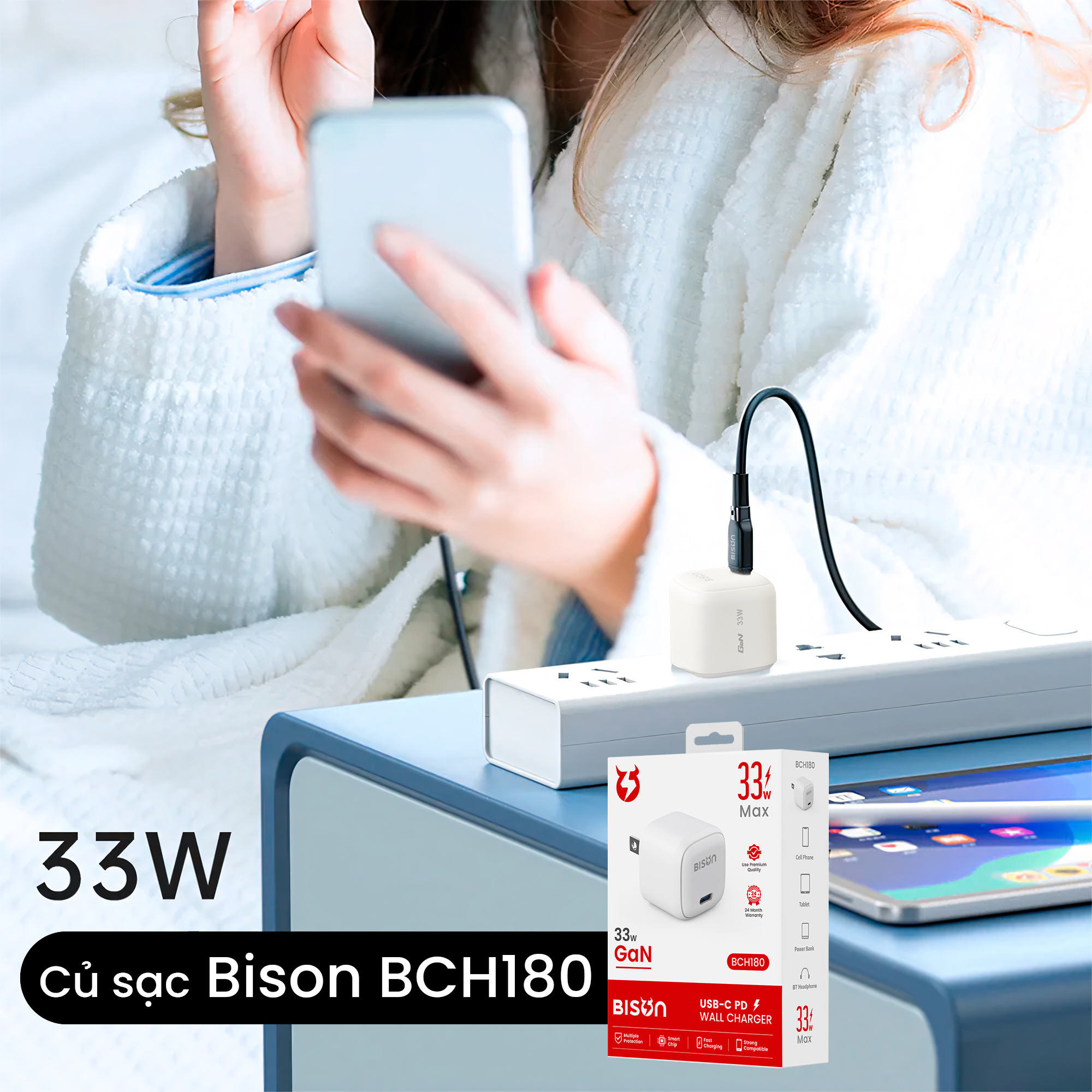 Cu sac Bison 33W GaN BHC180 (11)